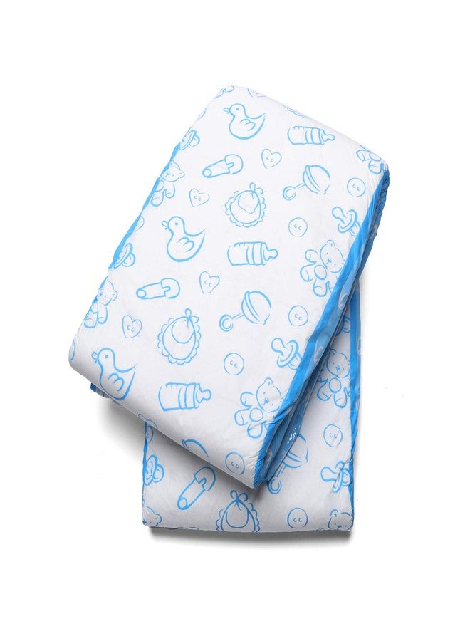 Littleforbig Adult Printed Diaper 2 Pieces - Nursery Blue (Medium 28″-38″) - Image 1