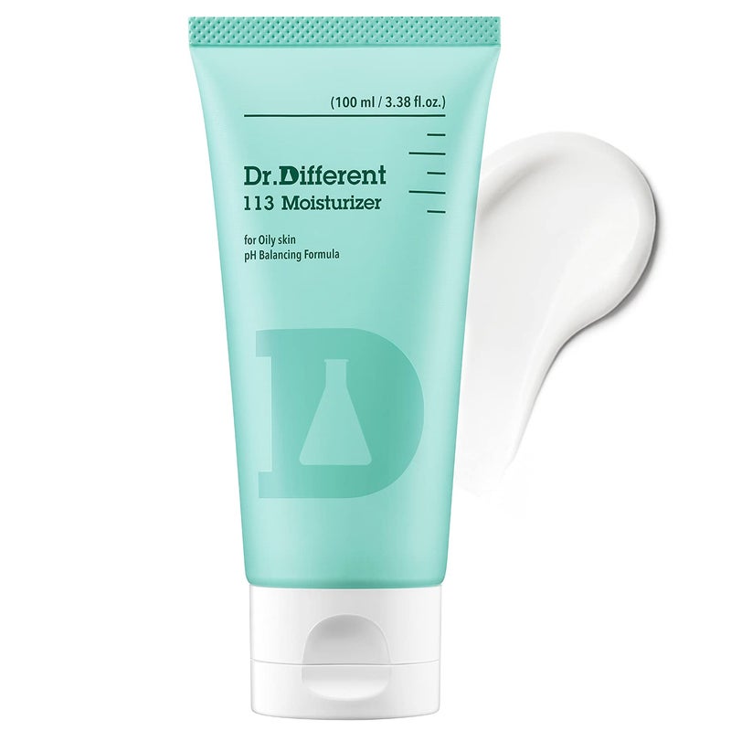 Dr.Different 113 Moisturizer - Sebum Control Face Moisturizer for Oily Skin, Pore Reducing and Trouble Care, Hypoallergenic Moisturizing and Soothing Facial Cream, 3.38 oz. - Image 1