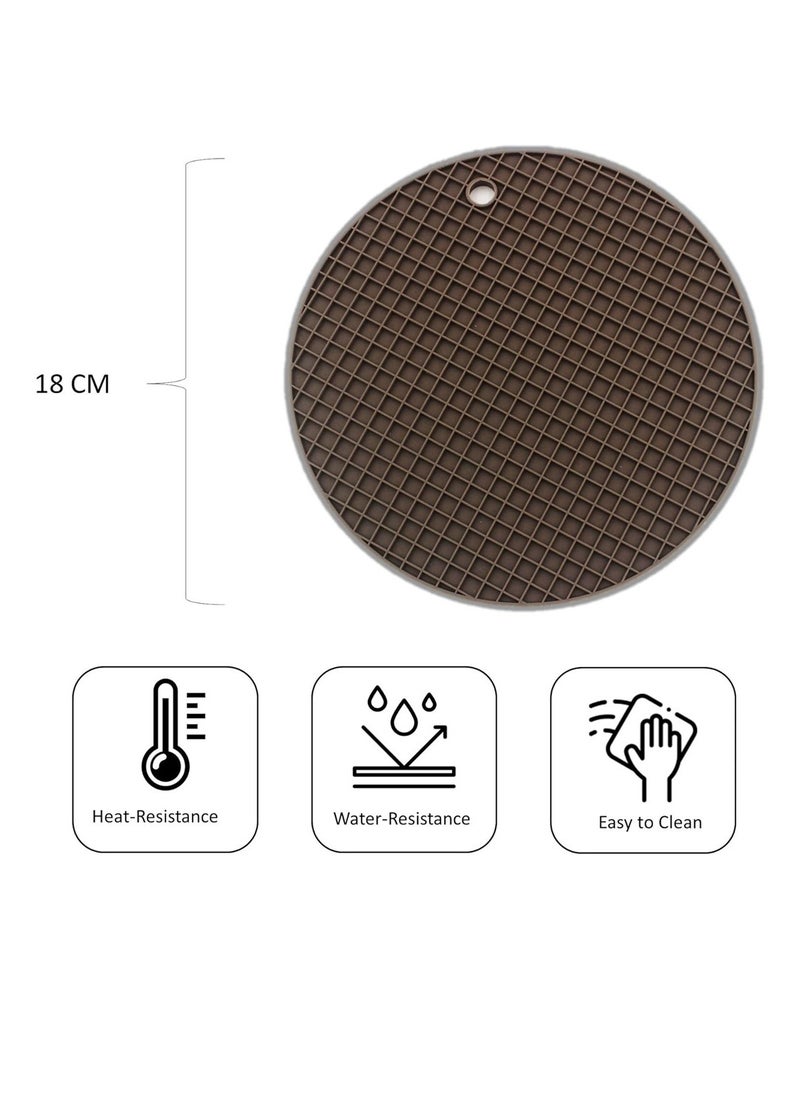 Auroware Auroware Dining Kitchen Set of 8 Pcs Silicone Table mat place mat Heat resistance Water resistance easy to clean solid material  - Image 2
