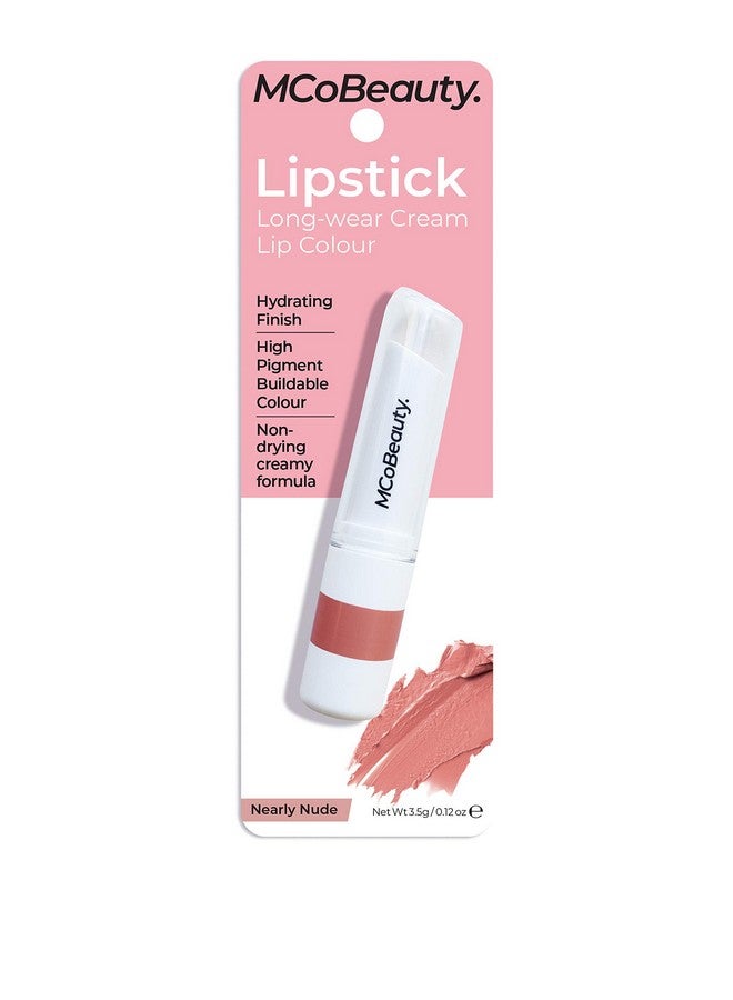 MCoBeauty Longlasting Moisturizing Lipstick Nearly Nude Highpigment With Increased Wearability And Effortless Application Vegan Cream - Image 3