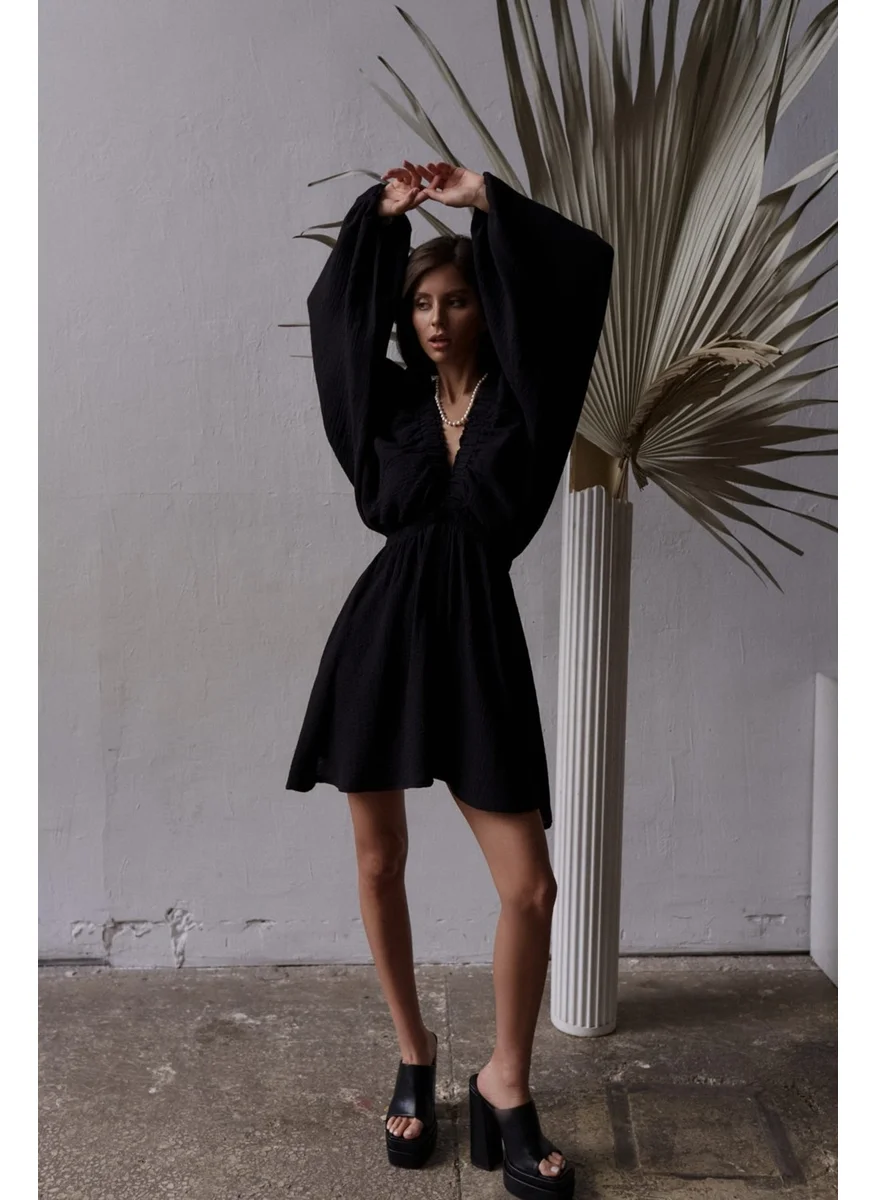 Bohemai Grace Black Muslin Dress