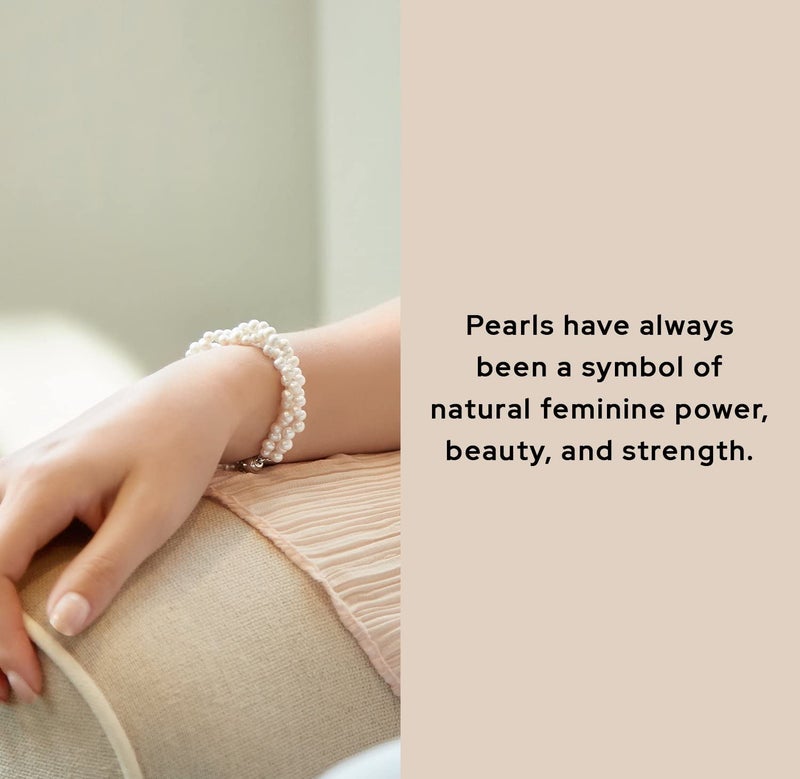 The Pearl Source 4-5mm Rice Shaped White Freshwater Pearl Bracelet for Women - Cultured Pearl Bracelet in 925 Sterling Silver with Genuine Cultured Pearls Pearl Gifts for Anniversary - Image 2