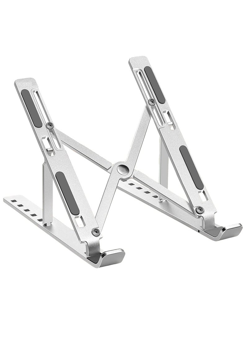 Three Secondz Three Secondz Laptop Stand Adjustable Portable and Foldable Suitable for Office Work Students Online Classes and Study Aluminum Stand for LaptopTablet Android Phone  - Image 2