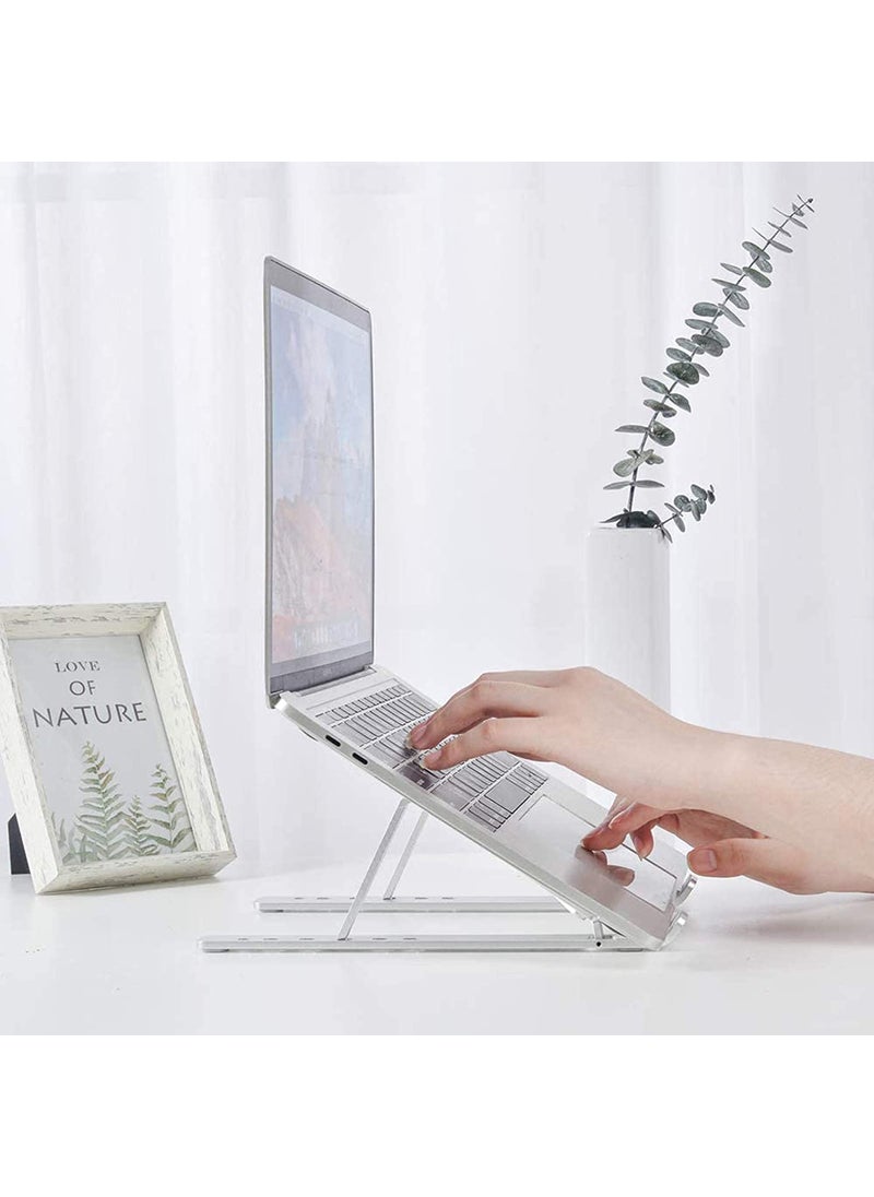 Three Secondz Three Secondz Laptop Stand Adjustable Portable and Foldable Suitable for Office Work Students Online Classes and Study Aluminum Stand for LaptopTablet Android Phone  - Image 3