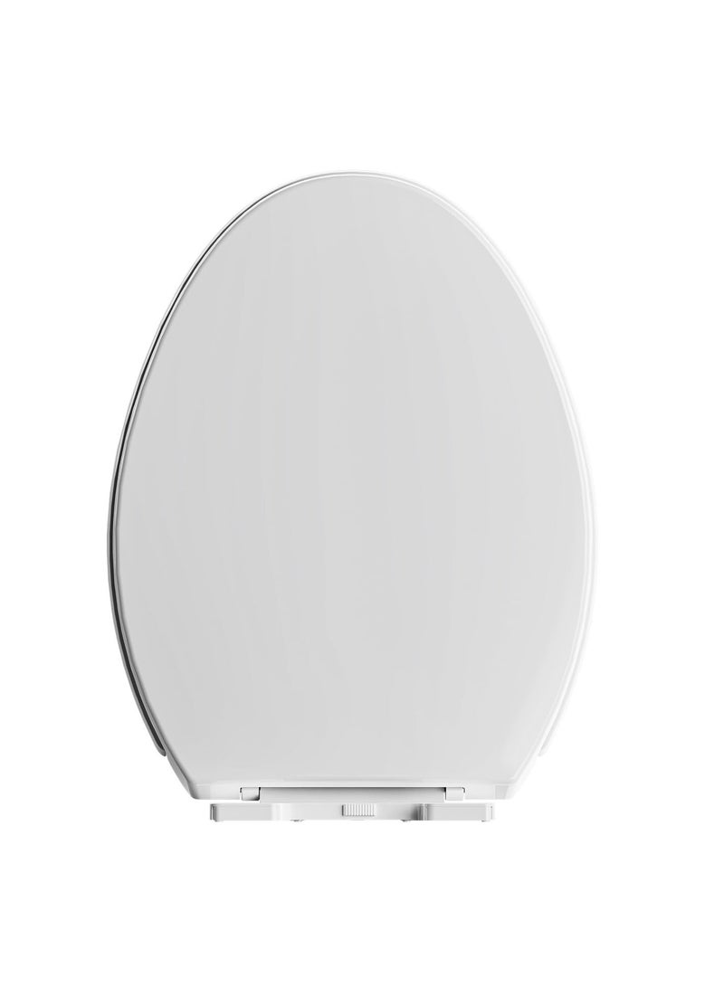 Jomoo Toilet Seat Cover, Slow Close Toilet Seat Cover, Quick-Release Hinges with Grip-Tight Bumpers, Removable that will Never Loosen V Shaped Toilet Seat Lid - Image 1
