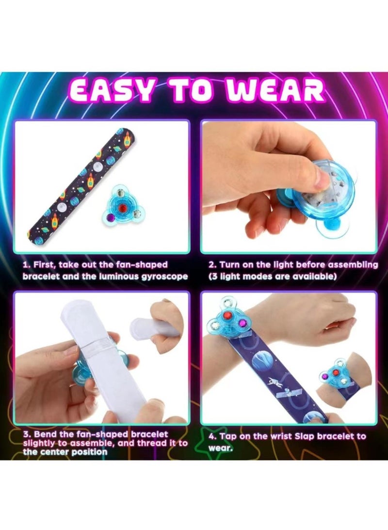 Y&D 12-piece Color Random Flash Creative Spinning Top Luminous Bracelet - Image 2