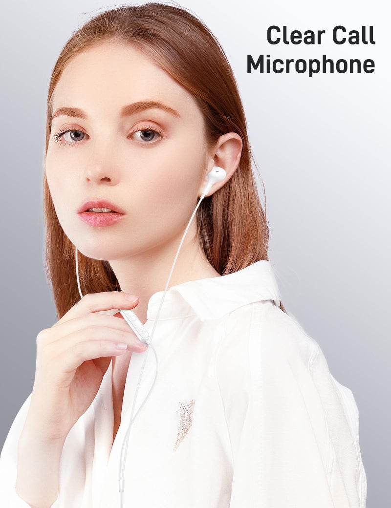 iMangoo for MFi-Certified Lightning Wired Earbuds for Apple, Magnetic in Ear Buds Headphones with HiFi Bass,3 Ear Tips Mic Corded Earphones for Gym, Commuting for iPhone 14 Plus 13 12 11 Pro Max White - Image 5