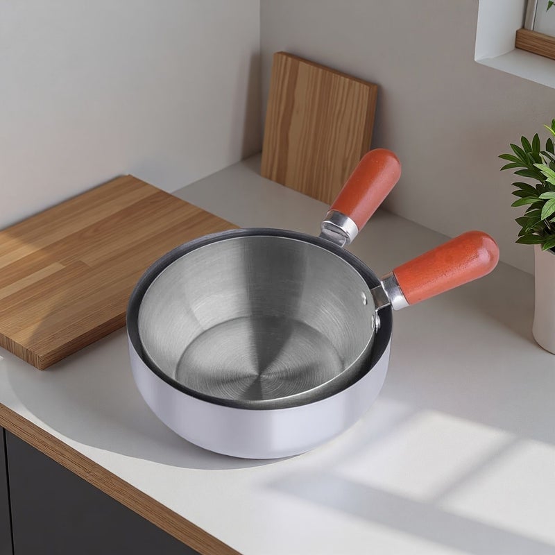 Stainless Steel 500ML Hot Pot with Heat Resistant Handle Easy Clean Baking Tool - Image 5