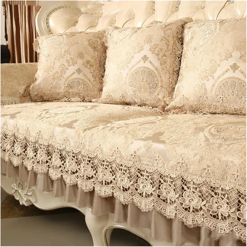 Vintage Sofa Cover Backrest Towel Cover Cloth Cushion Summer All-Season Universal Anti-Skid Sofa(Color 4,30x50 Pillowcase 1pc) - Image 1