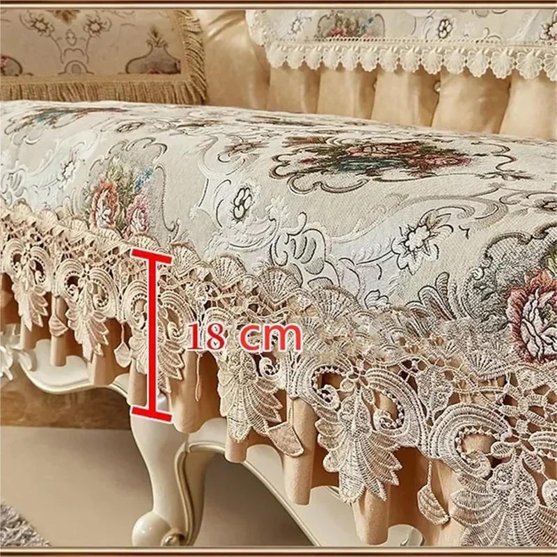 Vintage Sofa Cover Backrest Towel Cover Cloth Cushion Summer All-Season Universal Anti-Skid Sofa(Color 4,30x50 Pillowcase 1pc) - Image 3