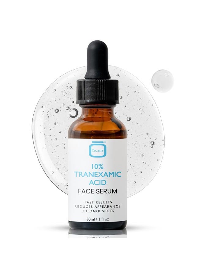 Omic 10% Tranexamic Acid Serum for Face - 1 fl oz / 30ml - Skin Brightening Serum, For Brown Spots, Even Out Skin Tone - with Hyaluronic Acid, Glycerin, Natural formula - Image 1