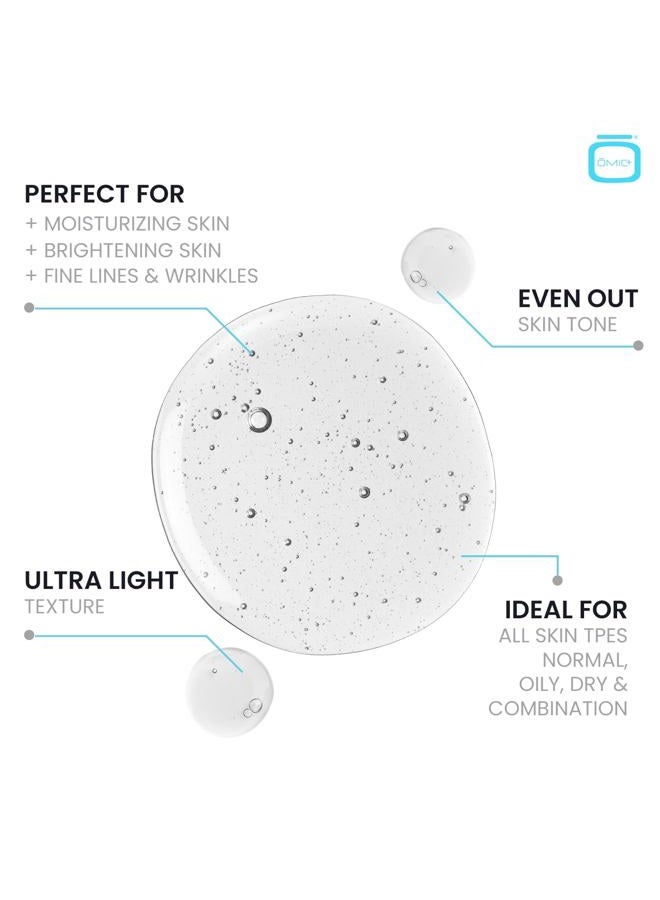 Omic 10% Tranexamic Acid Serum for Face - 1 fl oz / 30ml - Skin Brightening Serum, For Brown Spots, Even Out Skin Tone - with Hyaluronic Acid, Glycerin, Natural formula - Image 4