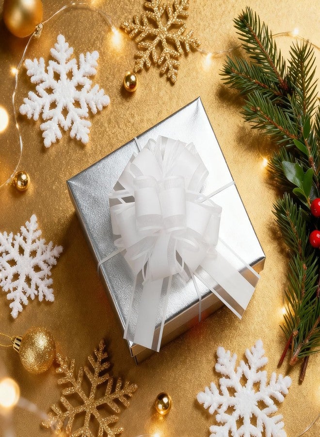 EUSOAR White Bows for Gift Wrapping, 20pcs 6" Organza Present Decoration Large Pull Bows, Baskets Flower Gift Box Package Wrap Bows for Wedding Christmas Birthday Party Valentine's Day Gift Wrapping - Image 5