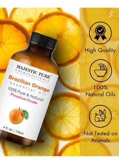 Majestic Pure Brazilian Orange Essential Oil - 118 ml | 100% Pure and Natural | Premium Grade Essential Oils for Aromatherapy, Diffusers, Skin, Massage and Humidifiers |  - Image 2