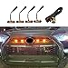 Rebvugr 4PCS LED Grille Lights Amber Lens Waterproof Dustproof Light Grille Front Bumper Hood Mesh Grill LED Light with Fuse LED Amber Grill Lights Fits for Most Vehicles - Image 2