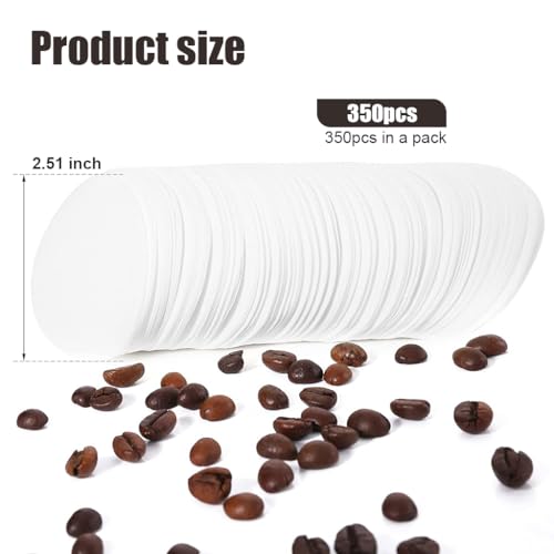 Supvox® 350 Counts Paper Filter Packs White Coffee Filter Paper Round Coffee Maker Filters Compatible with Aerobie Aeropress Coffee and Espresso Makers Disposable Coffee Filters - Image 2