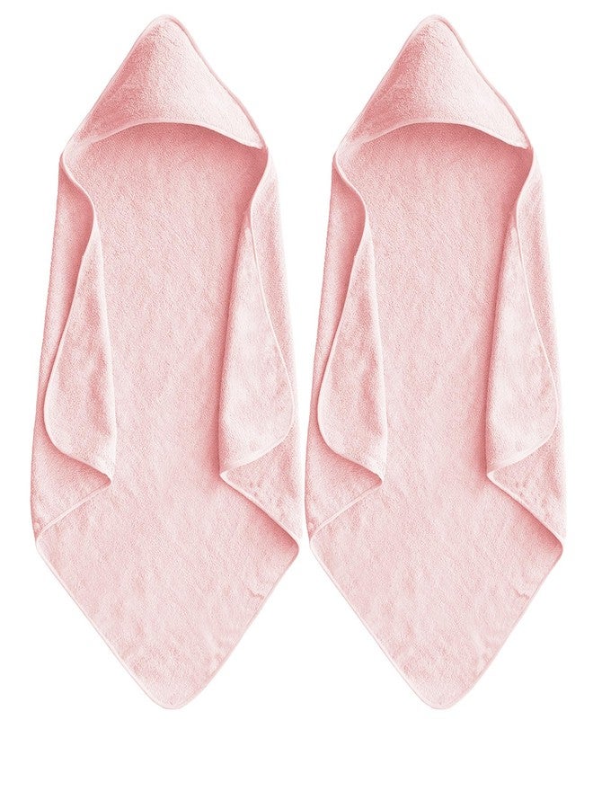 IFaryMes Baby Hooded Towels 31.5 * 31.5" Bath Towel for Newborn Toddler Infant Shower Ultra Absorbent Soft Bathrobe Blanket Boys and Girls 2PCS(Sakura Pink) - Image 1