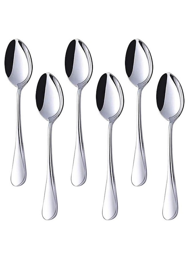 HANSGO Teaspoons Stainless Steel, 6 Piece Dinner Spoons Set 6.7 inches Dessert Spoons Use for Home, Kitchen or Restaurant - Image 1