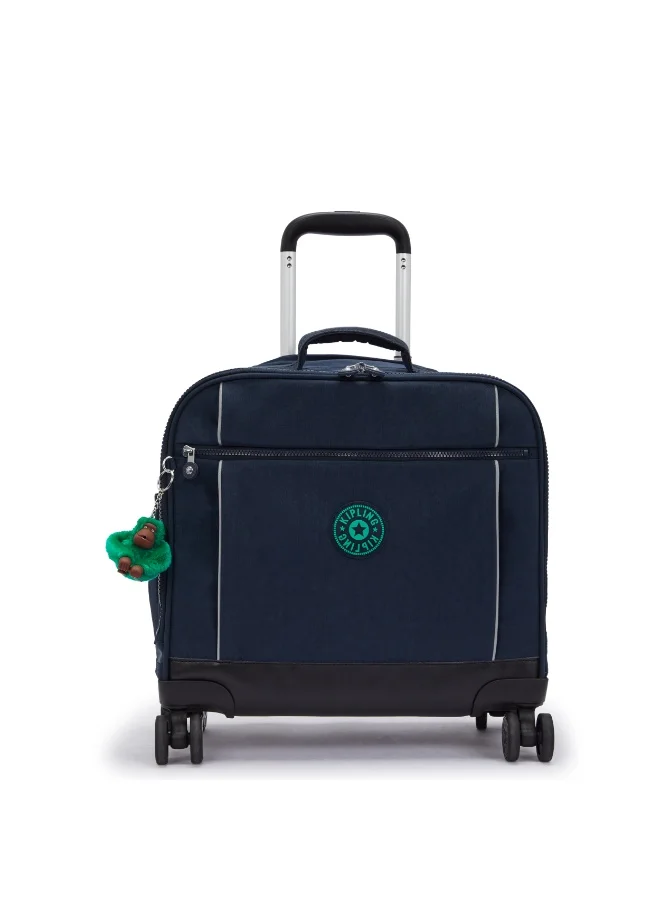 Kipling New Storia Kids' 4-Wheeled School Bag with Laptop Compartment Blue Green Block
