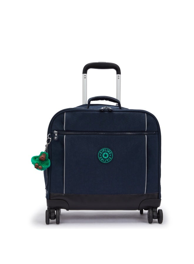 kipling New Storia Kids' 4-Wheeled School Bag with Laptop Compartment Blue Green Block - Image 1