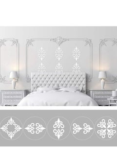 Generic 6 Pcs Acrylic Mirror Wall Stickers Home Decor Mirror Decals Silver Mirror Wall Decor for Living Room Decor Ceiling Mirrors for Bedroom Door Adhesive Art Bathroom Hollow Removable Mirror, 5 x 5 Inch  - Image 3