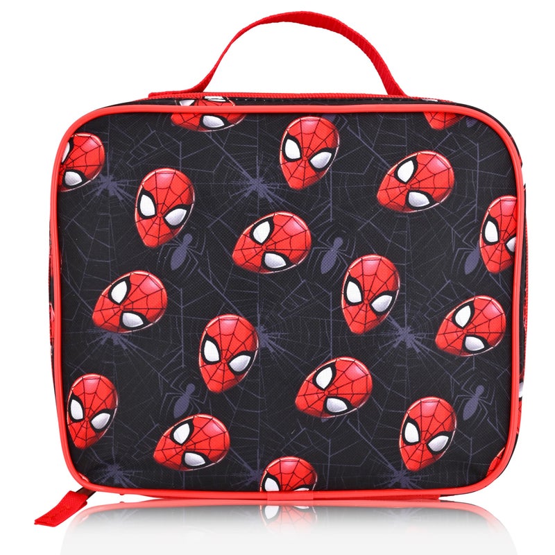 Fast Forward Marvel Spiderman Lunch Box for Kids Insulated Lunch Bag Lunch Box for Boys Girls Unisex Reusable Black Lunchbox