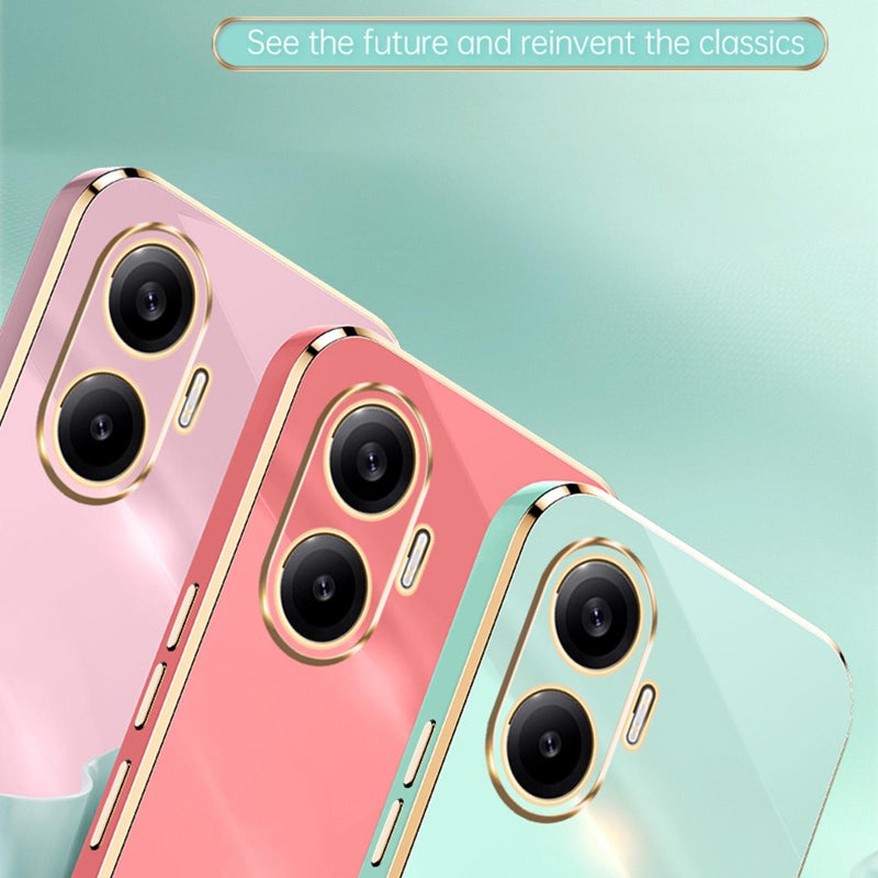 HuHa Protective Cover For Redmi Turbo 4 Pro XINLI Straight Edge 6D Electroplate TPU Phone Case with Ring Holder(Pink) - Image 3