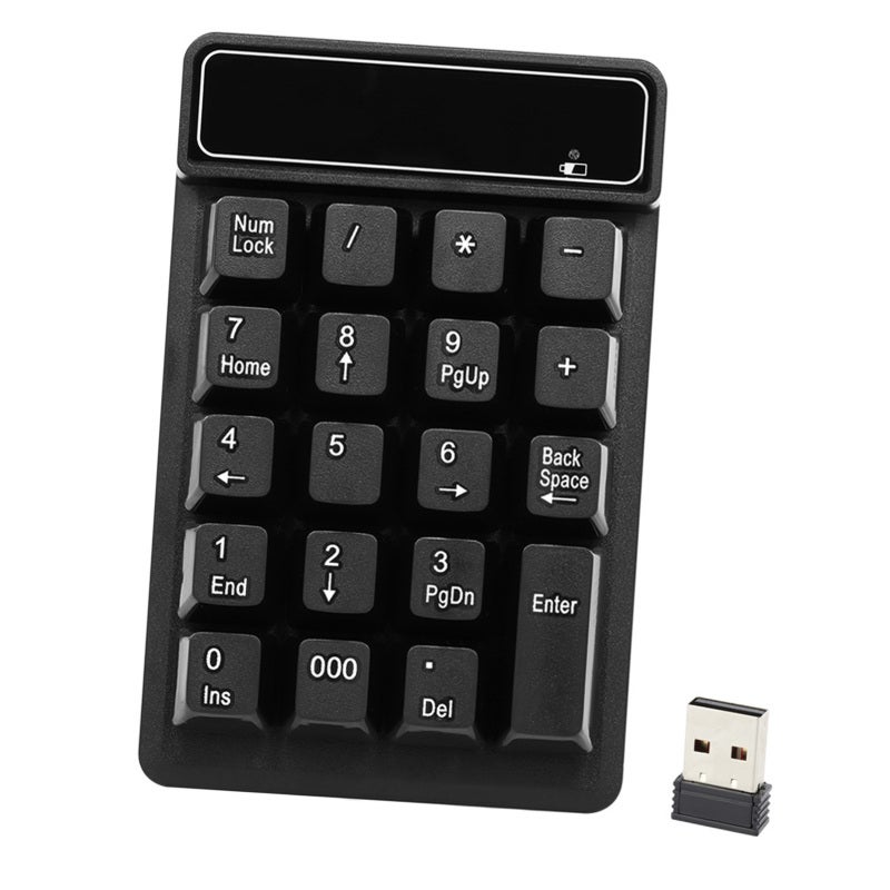 Wireless Numeric Keypad: 19-Key, 2.4G USB Receiver, Plug And Play - Mechanical Feel, Waterproof Number Pad For Office Workers, Data Entry Specialists & Home Use - Image 1