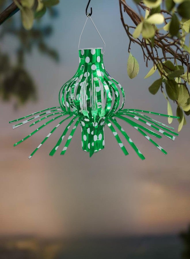 DEN DECORATION فوانيس معلقة من الورق المعدني القابل للطي من DEN DECORATION (10 قطع) (لون أخضر غابي) - Image 4