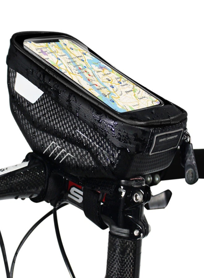 WILD MAN Bike Phone Bags with Touch Screen Phone Holder Case Waterproof Bicycle Front Frame Top Tube Mount Handlebar Bags Bike Storage Bag Cycling Pack - Image 1