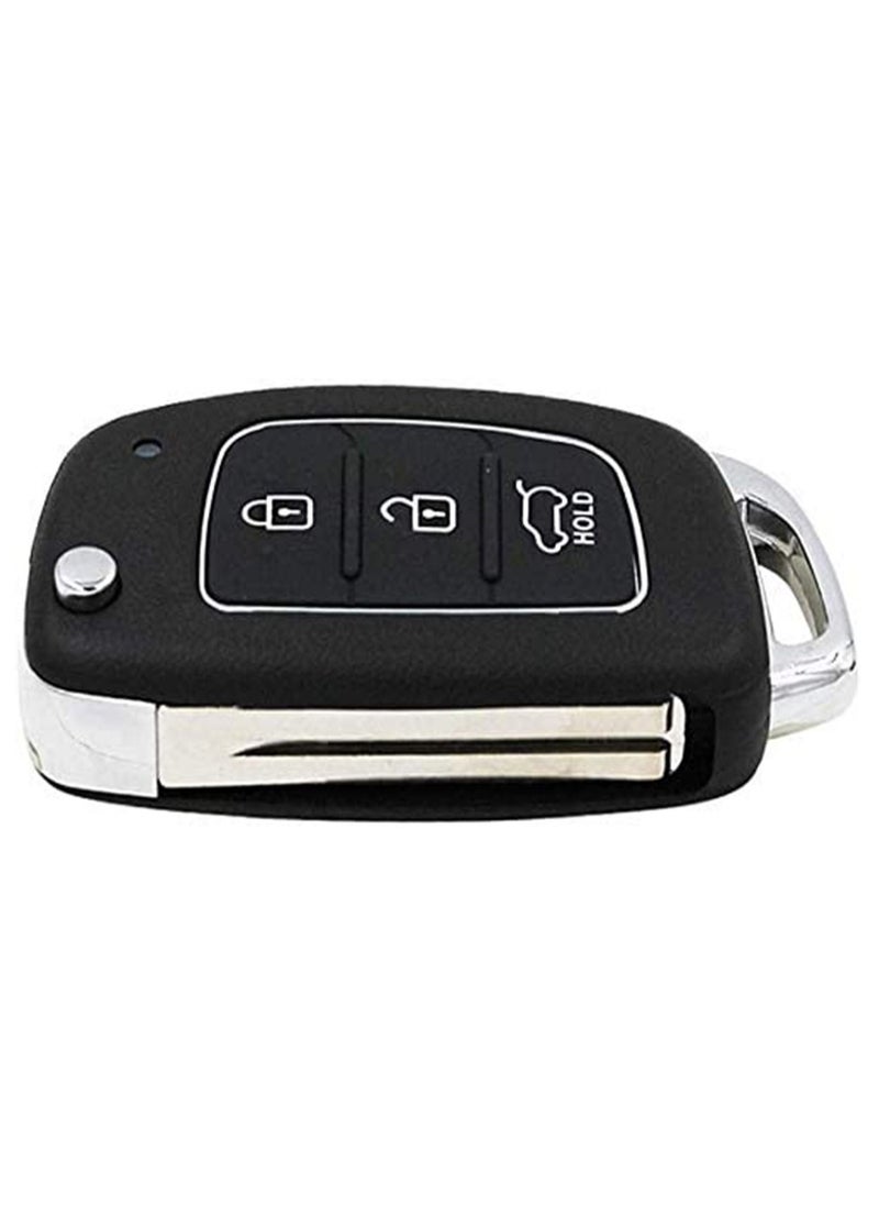Y&D - Folding Smart Car Key, 3 Buttons Keyless Entry Remote Case, Replacement Key key Shell Repair for Mistra Hyundai HB20 SANTA FE IX35 IX45 Cover Case - Image 1