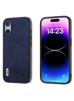 Case Cover For For Sony Xperia 5 V ABEEL Two-color Calf Texture PU Phone Case(Blue)