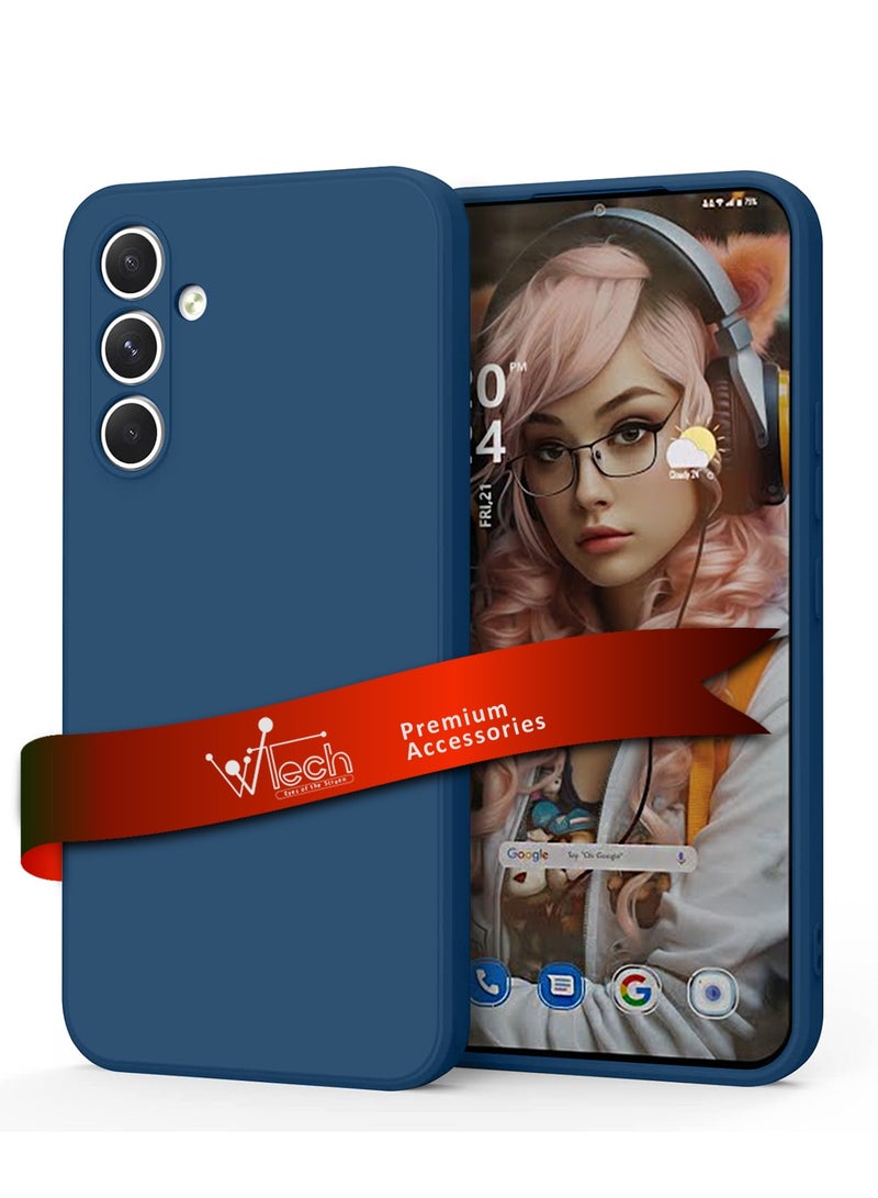 Wtech Soft Liquid Silicone Case Cover For Samsung Galaxy S24+ / S24 Plus 5G 2024 Navy Blue - Image 1
