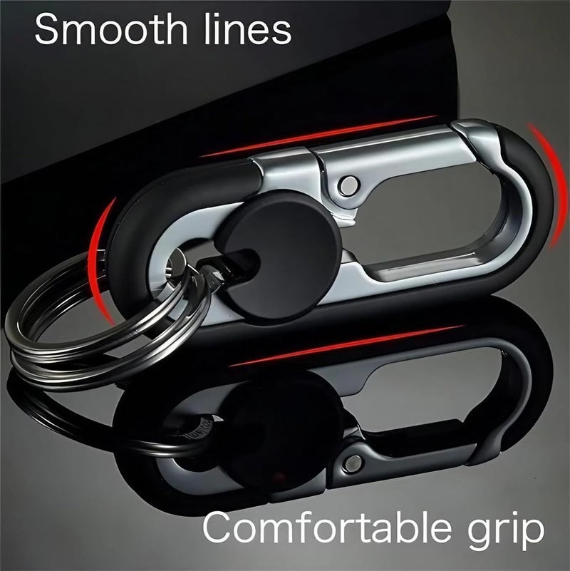 CHRIS GOOD Men's Car Key Chain 3pcs, Personalized Creative Stainless Steel Car Keychain for Men, Anti-Loss Heavy Duty Metal Key Ring - Image 5