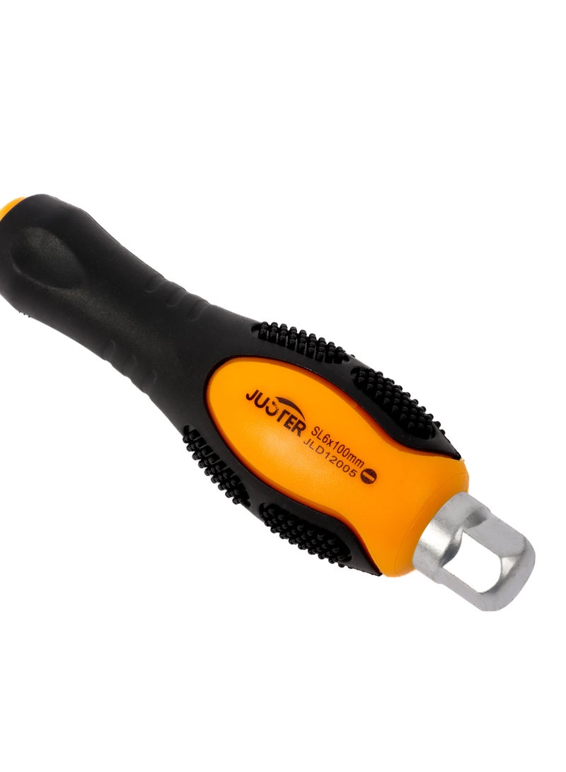 چاستر مفك براغي 6/100 عادي طرق بمقبض مطاطي ممغنط - Image 3