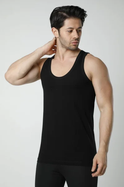 HMD 500 Triple Rib 100% Cotton Suspended Men's Athlete - Black