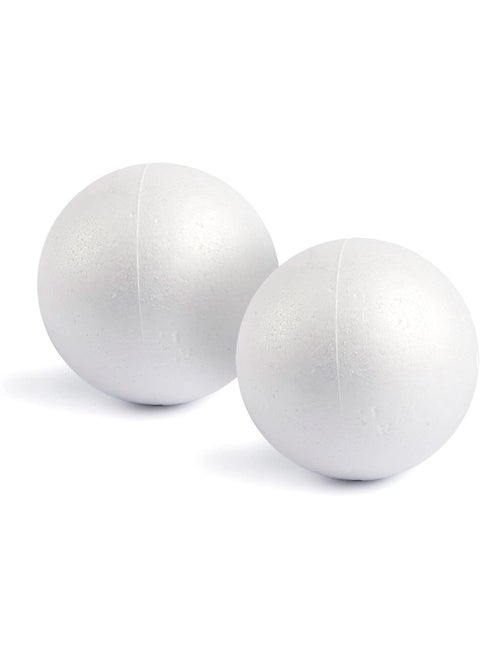 2 Pack Foam Balls for Crafts 6Inch Round White Polystyrene Spheres for DIY Projects Ornaments School Modeling Drawing