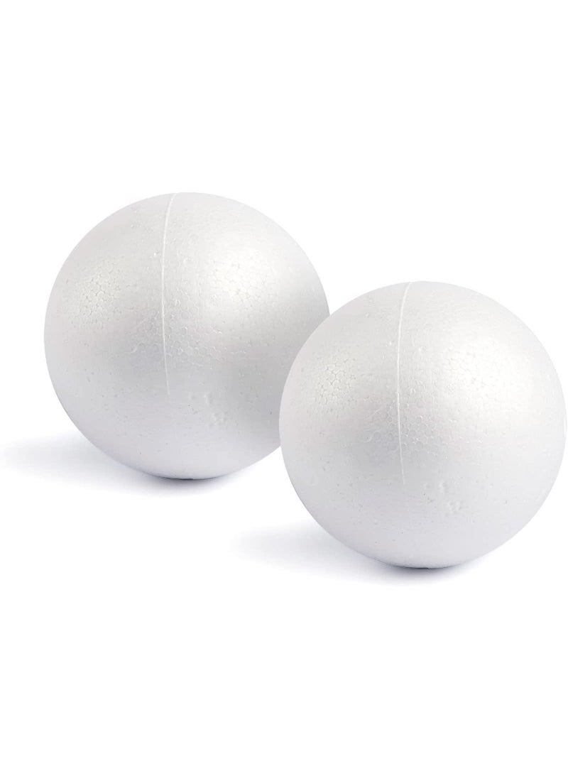 Juvale 2 Pack Foam Balls for Crafts 6Inch Round White Polystyrene Spheres for DIY Projects Ornaments School Modeling Drawing 