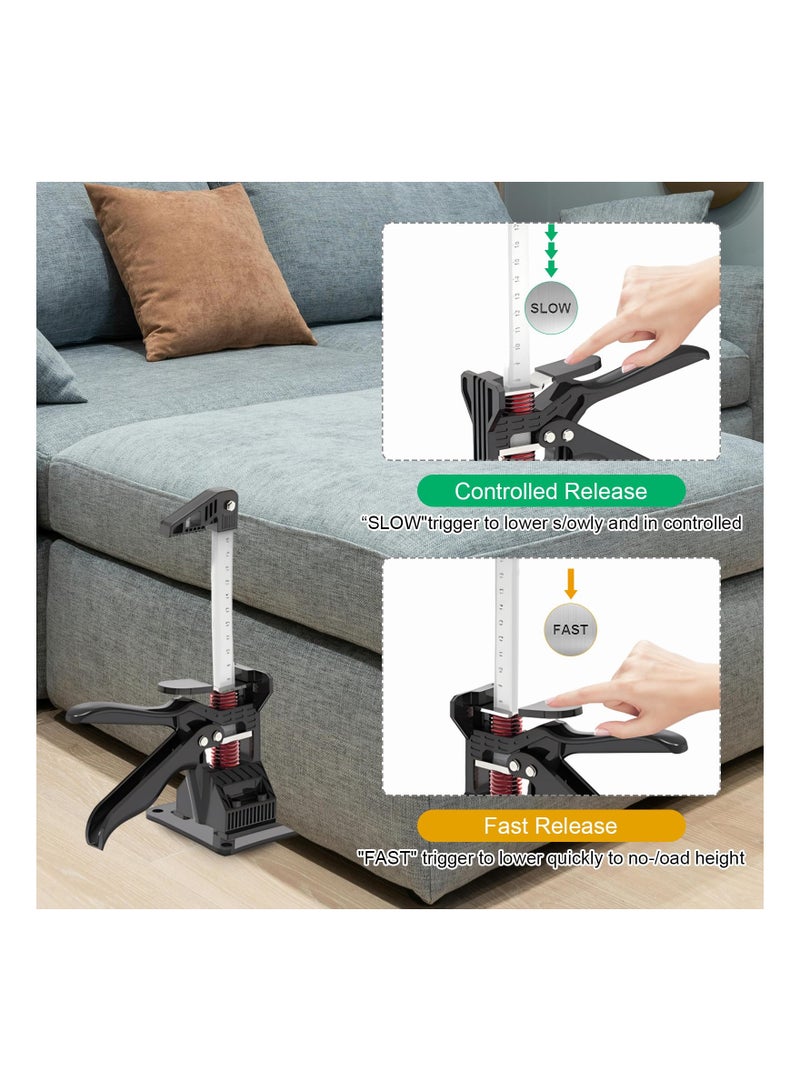 KASTWAVE Door Lifter Tool, 2PCS Multifunctional Hand Lifting Tool Jack, Metal Labor Saving Arm, 1234LBS Furniture Lifter Height Adjustment, Plasterboard Lifter, Drywall Lifter, Labor-Saving Tool for Men - Image 5