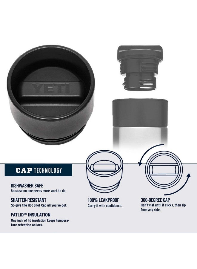 YETI Rambler 18 oz Bottle, Stainless Steel, Vacuum Insulated, with Hot Shot Cap, Seafoam - Image 2