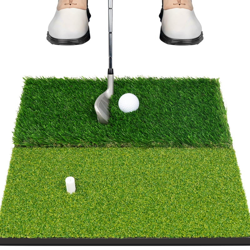 LYDARZ Portable & Foldable Golf Practice Mat â€“ Dual-Turf Golf Hitting Mat for Indoor & Outdoor Swing and Chipping â€“ Fairway & Rough Turf Golf Training Mat for Backyard and Home - Image 1