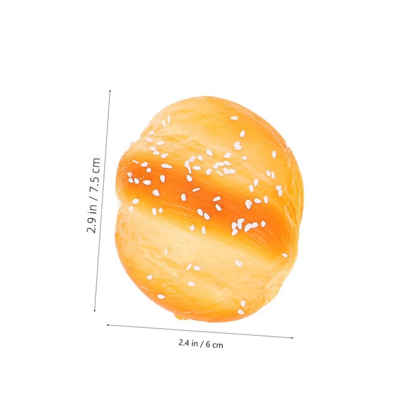 3 Pieces Faux Bread Simulation Realistic Decor Baking Shop Teaching Tool Photo Prop PU Material - Image 3