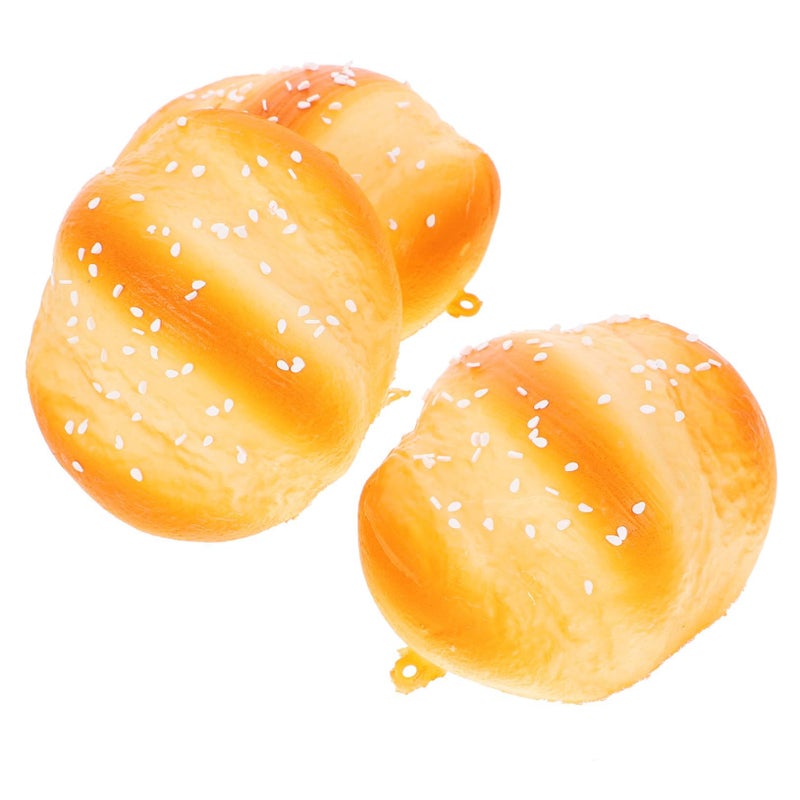 3 Pieces Faux Bread Simulation Realistic Decor Baking Shop Teaching Tool Photo Prop PU Material - Image 2