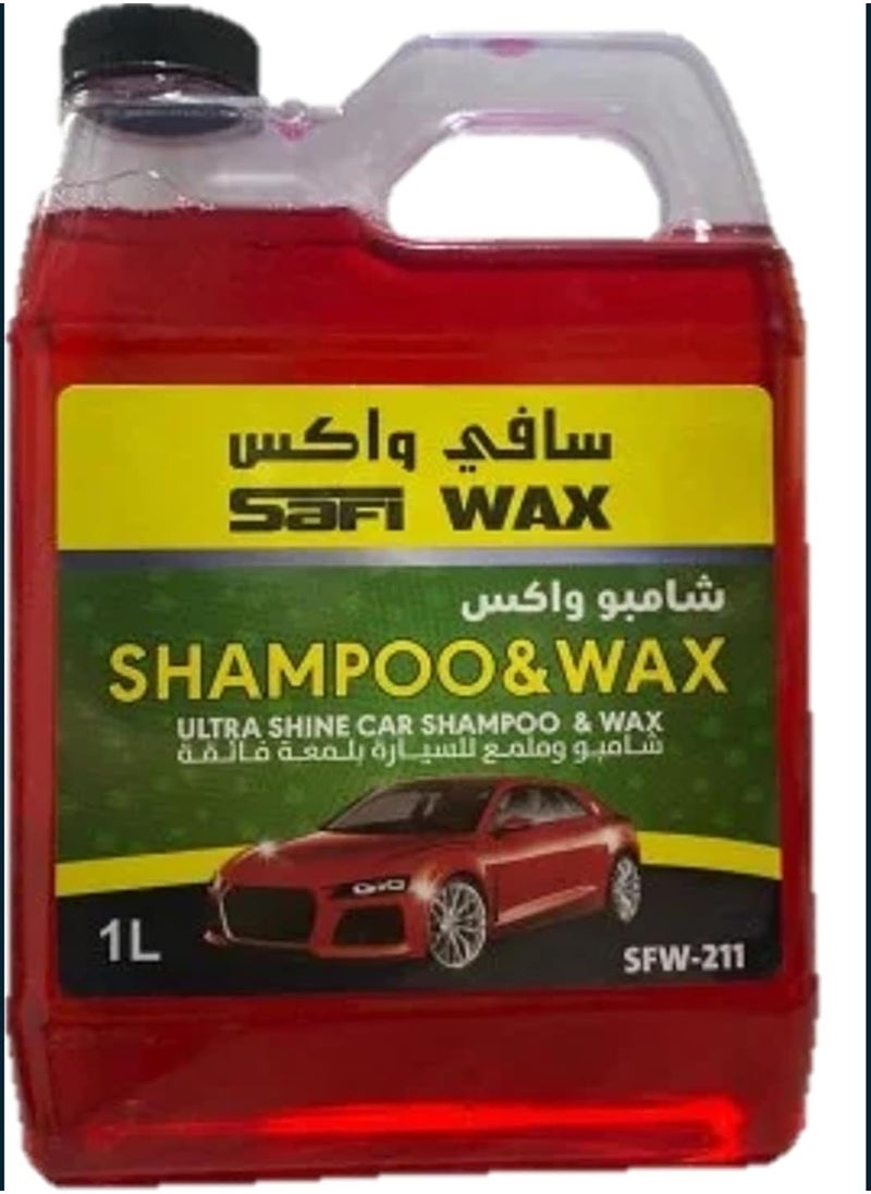 Safi WAX Savvy Wax Car Wash Shampoo Wax 1L Red  - Image 1