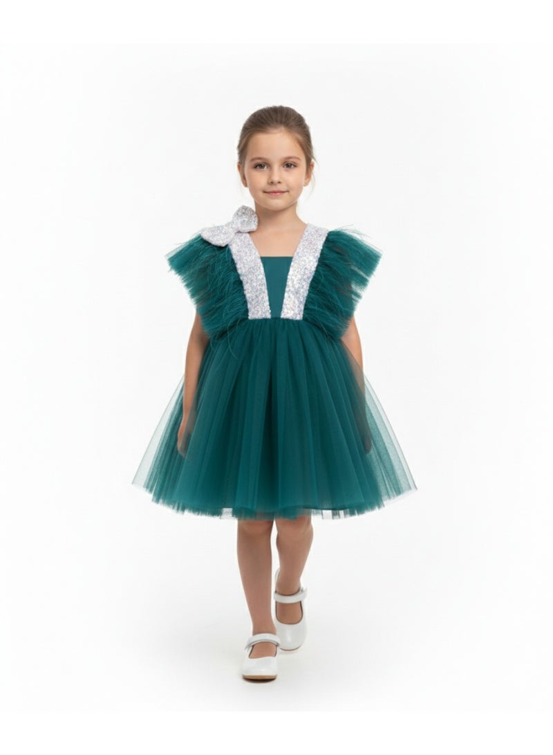 D'Daniela Amira Dress with Sequins Green - Image 1
