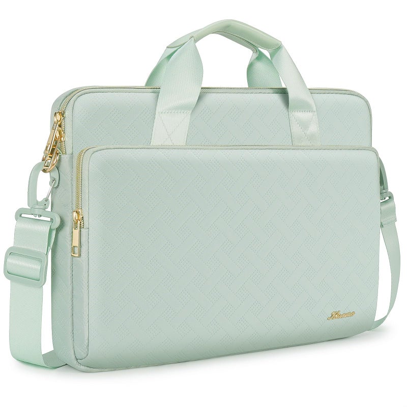 KIZUNA Laptop Sleeve Case 13 Inch Computer Shoulder Bag for 13.6" MacBook Air M2/MacBook Pro 14 M3 M2 M1 MAX/14 Lenovo ThinkPad X1 Carbon/IdeaPad Flex 5 Gen 8/IdeaPad Flex 5i/Yoga 9i Dell, Green - Image 1