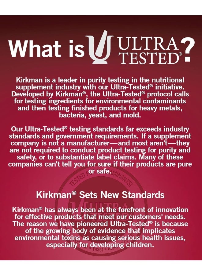 Kirkman Buffered Magnesium Bisglycinate Bio Max Series Hypoallergenic 180 Vegetarian Capsules Gluten Free Casein Free - Image 4