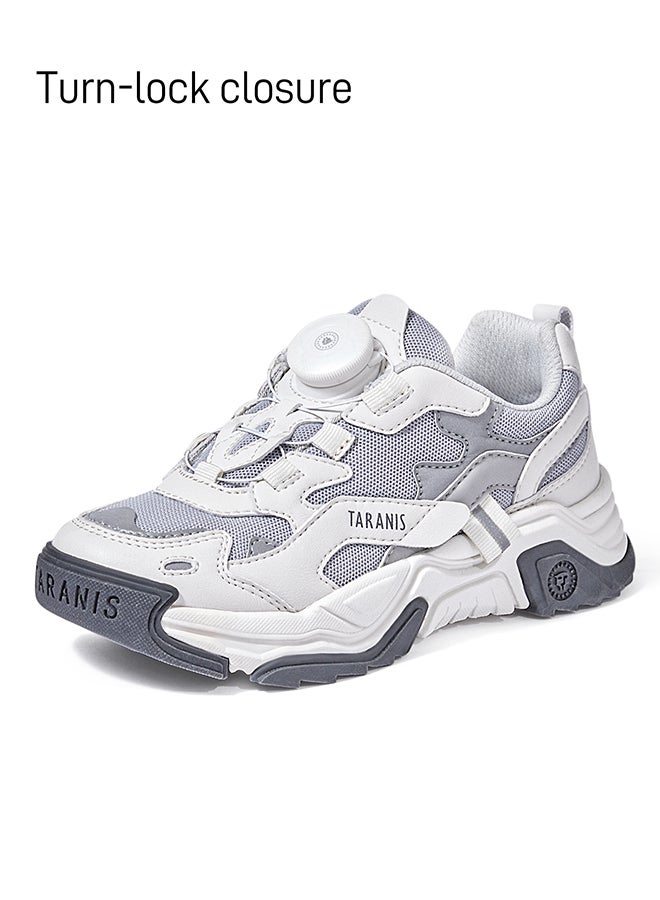 تارانيس حذاء تارانيس للأطفال رمادي - حذاء رياضي أنيق للأطفال الصغار رمادي - حذاء رياضي أبيض للأطفال - Image 3