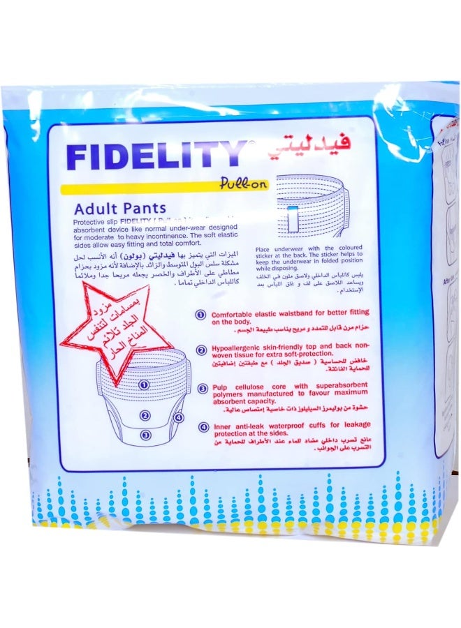 Fidelity Adult Pull On Pants Medium - 10 Units