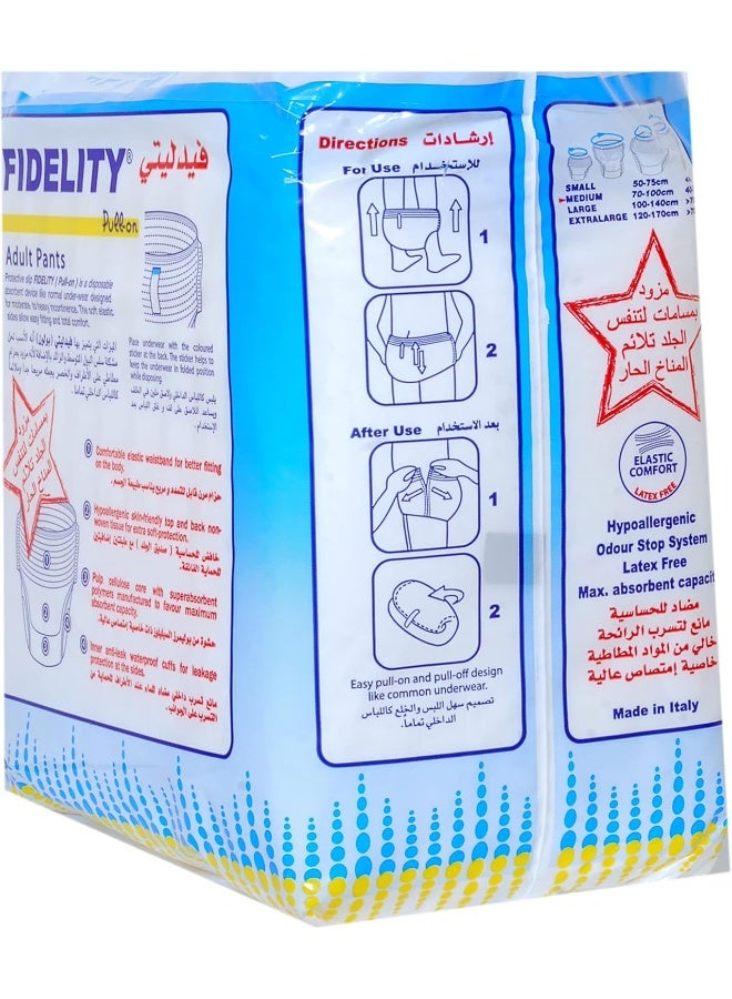 Fidelity Adult Pull On Pants Medium - 10 Units